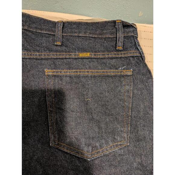 Rustler Classic Straight Leg Dark Denim Jeans Mens 40x32 - Picture 11 of 11